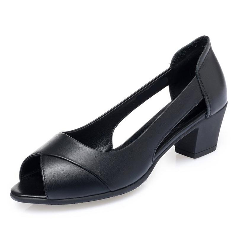 2025 Casual High Heels Ladies Fashion Summer Sandals Ladies Short Heel Walking Shoes Office Everyday Street Shopping Shoes