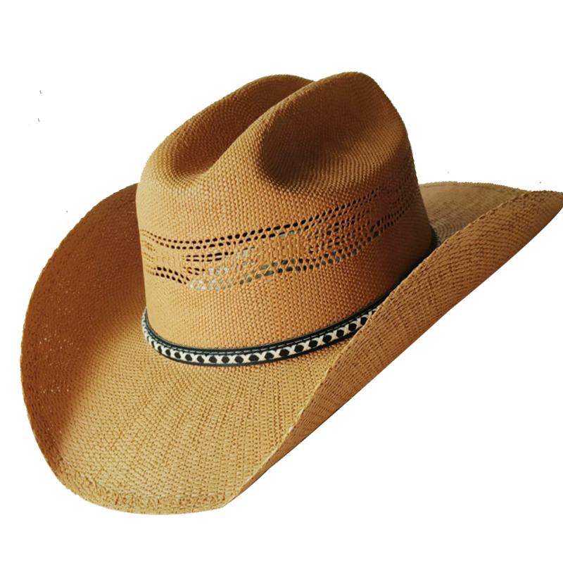 Nouveau Chapeau de Cowboy Western Vintage pour Homme Chapeau de Soleil de Plage Tressage en Paille Fait Main Chapeau Jazz Cowgirl Gentleman Sombrero Hombre