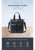 Men's Genuine Leather Vertical Business Briefcase - Top Layer Cowhide Computer Tote Bag