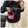Butterfly Knot Faux Leather Mini Crossbody Bag Cute Small Chain Shoulder Purse for Women