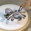 925 Sterling Silver High Quality Bow Bow Bow Bow Zircon Ring Women's Fashion Party Birthday Jewelry Rings