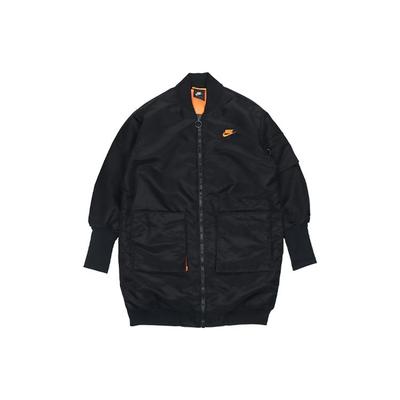 Ropa Deportiva Chaqueta Cálida de Largo Medio con Logo y Relleno Sintético para Mujer Chaqueta Negra CV1630-010