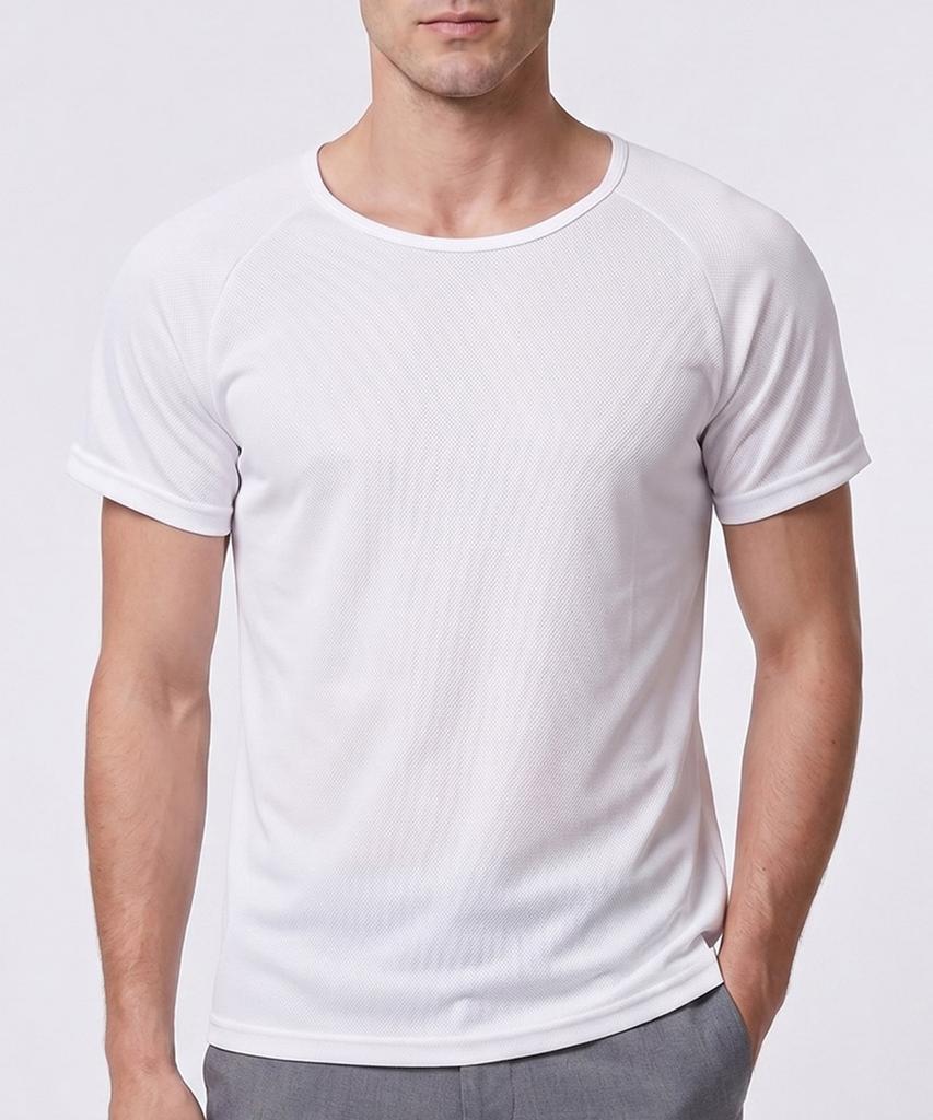 Seumiseuteilleo Men'S Multi-Mesh Body Shaping Shoulder Bulking Men'S Short Sleeve T-Shirt (2 Colors)