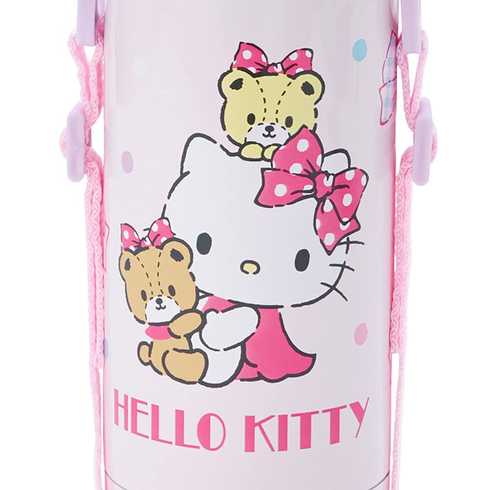 Sanrio 380ml Stainless Steel Water Hello Kitty with Name 744531 Kids' 2-Way Bottle, Design, Insulated/Cold, Sticker,