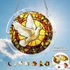 1Set Peace Bird And Mandala Flower Puzzle Suncatcher, 83pcs 18.8 Cm Acrylic Puzzle Sunset Catcher Window Hanging for Mom And Wedding And Family Party,