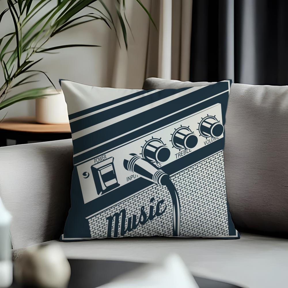 Trending RRetro Speakerful Cushion Cover Antidustmite Pillowcase Invisible Zipper Silky Short Plush Sofa Cushion Cover