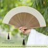 Retro Bamboo Folding Hand Fan Sturdy Smooth Opening Fan with Free Pendant Portable Retro Fan Elegent Female Woman Fan Home Decor