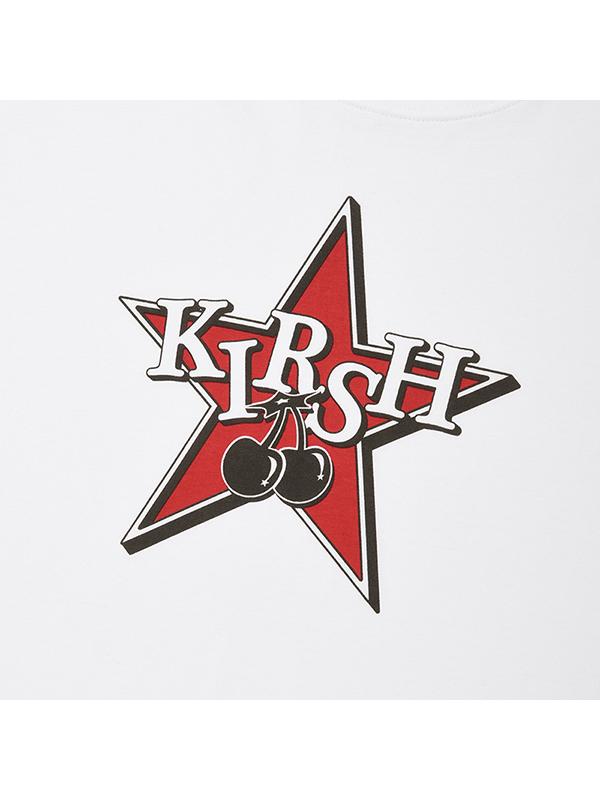 KIRSH Rock Cherry Graphic Loose Fit T-Shirt [White]