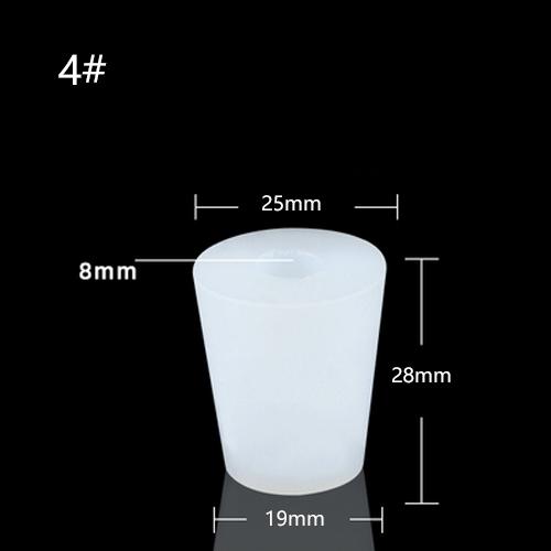1PCS Home Brew Wine Stoppers Silicone Plug with 8mm Hole for Airlock Valve Bubbler Fermentation Exhaust Valve Silicone Rubber Plug