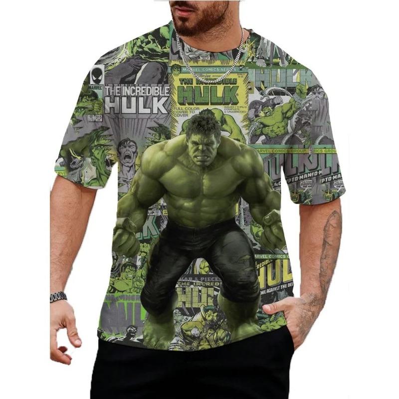 Men's Summer Hulk T-Shirt Loose Round Neck Short Sleeve Breathable Sweatproof Streetwear Casual Daily Commute