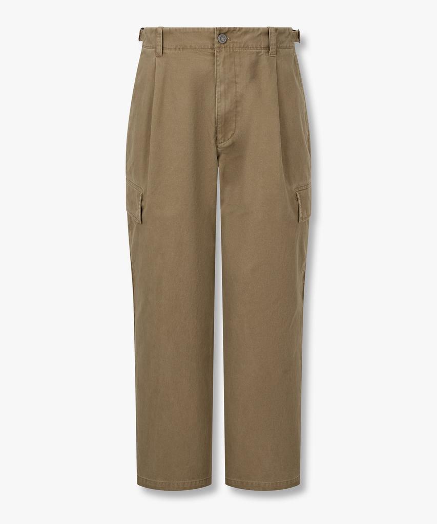 STUDIO TOMBOY [Men] Single-Pleat Cotton Cargo Pants_Dark Beige 9156131113