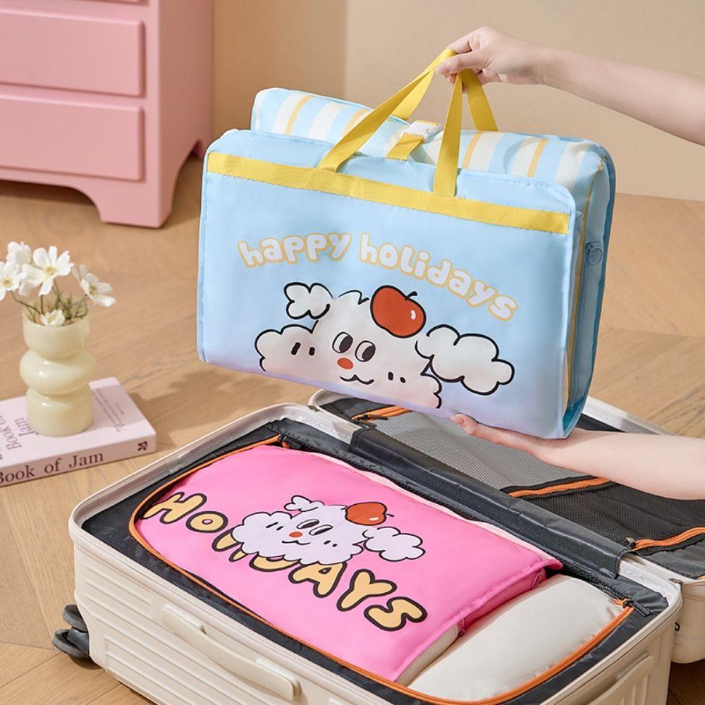 

Large Capacity Travel Storage Bag Divided Storage Handheld Sorage Bag for Home синий