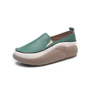 Damenschuhe Neue Plateau-Flats Loafer 2026 Herbst Frühling Trend Sport PU-Leder Laufschuhe Runde Spitze Mujer Zapatos