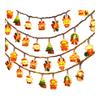 Christmas Fairy String Lights 10/20/40/80 LED Xmas Warm White Light with Santa Claus Tree Snowman Candy Cane Stockings for Indoor Home Party Decor