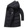 Winter New Men's Medium and Long Middle-aged Thickened Warm Dad Loose Coat