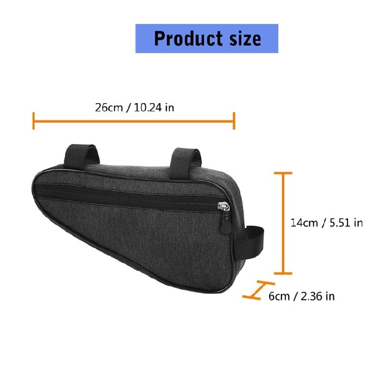 Bike Handlebar Organizer Bag with Expandable Capacity Polyester Construction Triangular Pouch for Cycling Essential