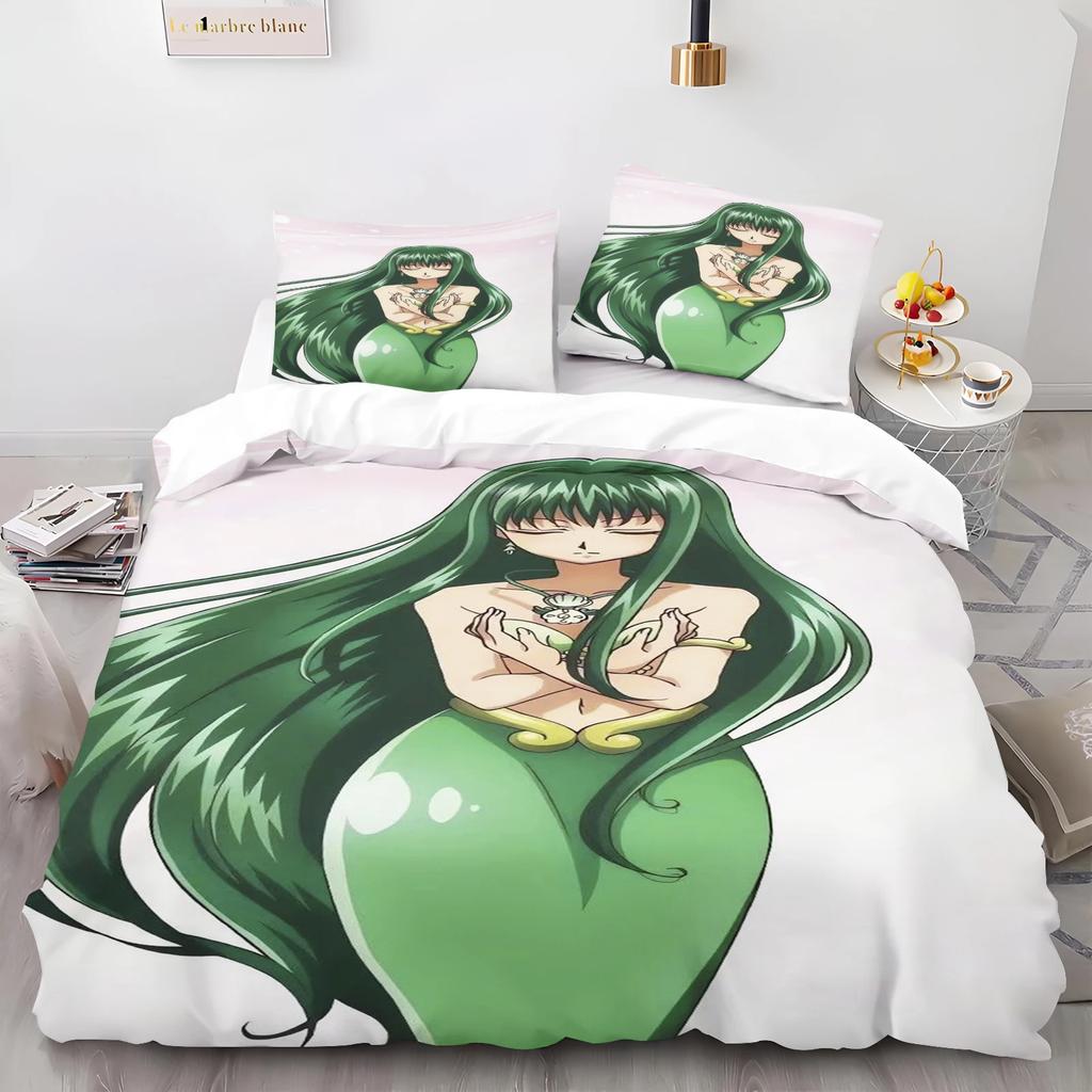 Cartoon Mermaid Melody Duvet Cover And Pillowcase Set for Adults And Children Bedroom Decoration Single Double Large Size