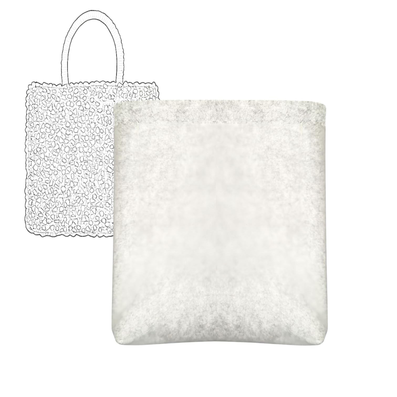 

Waterproof Square Bag-in-Bag for Wire BagsWire Knit Bags, LMMiniVerticalZ Sizes (Gray, Vertical)