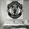 Man Utd B Wall Hanging Printed Fabric Blanket Decorative Tapestries for Bedroom Living Room Home Decor