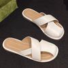 Fashion 2025 Summer Stylish Unique Design Flat Sole Enclosed Toe Half Slipper Women Bohemian Inspired Anti Slip Perfect for Outdoor Wear