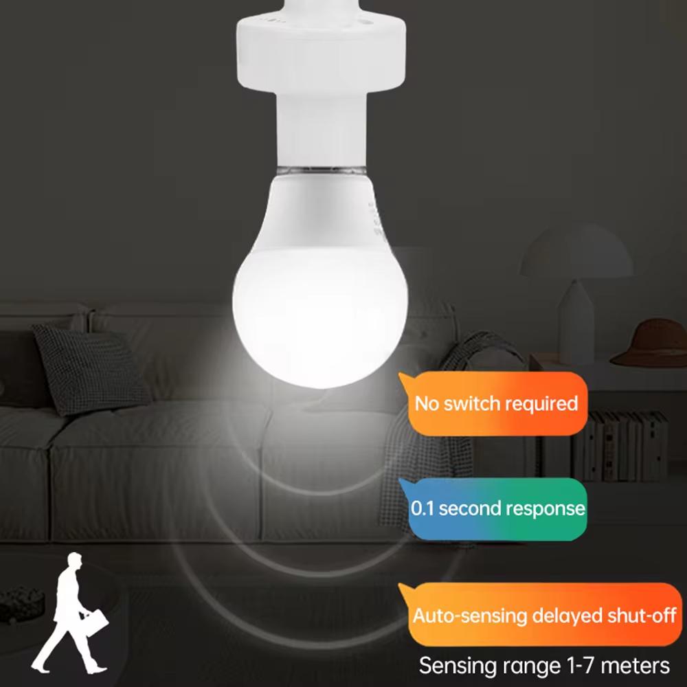 AC85-265V Radar Sensor E27 Buchse Smart Glühbirnen Adapter Lampe Halter Basis Küche Schlafzimmer Licht Schalter