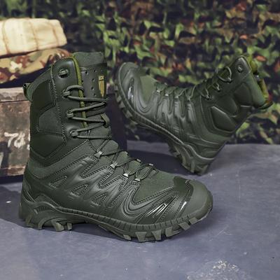 Moda Fuerzas Especiales Combate Desierto Tácticas Botas Altas para Hombre Resistentes al Desgaste Botas de Entrenamiento Impermeables Montañismo al Aire Libre Deportes