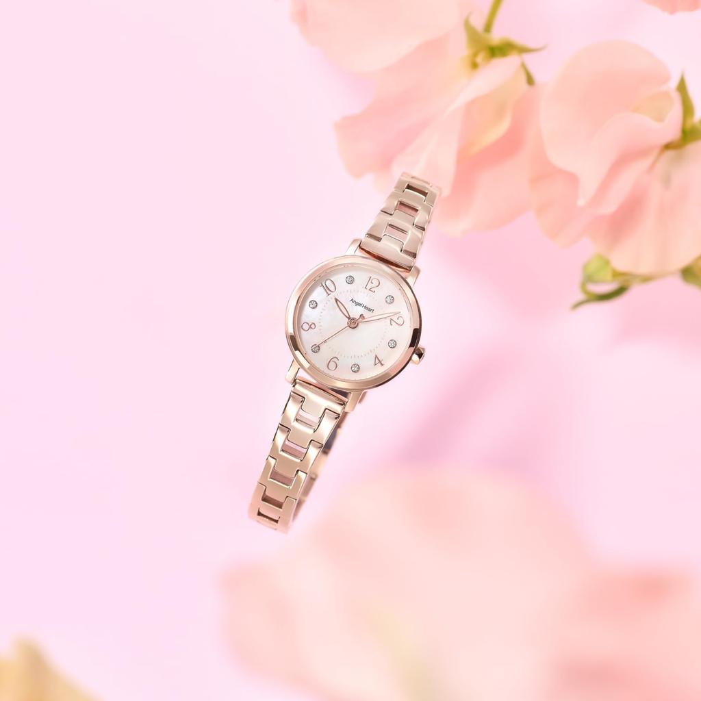 Twinkle Heart Solar Water Resistant for Daily Sapphire White [AngelHeart] Watch, Powered, Use, Glass, Mother-of-Pearl Dial, THN24PGC-N, Women's