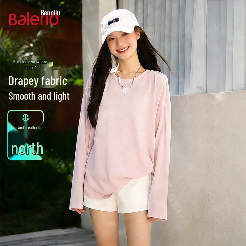 

Baleno Women s Lightweight Long-Sleeve Snowflake Cotton T-Shirt S