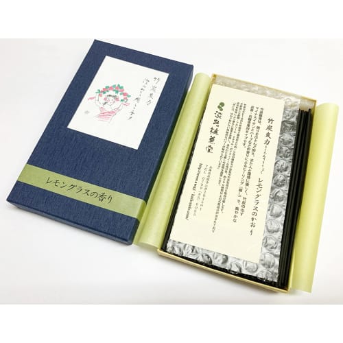 Awaji Umekundo Smokeless Incense, Bamboo Charcoal, Refreshing Lemongrass, 50g #158