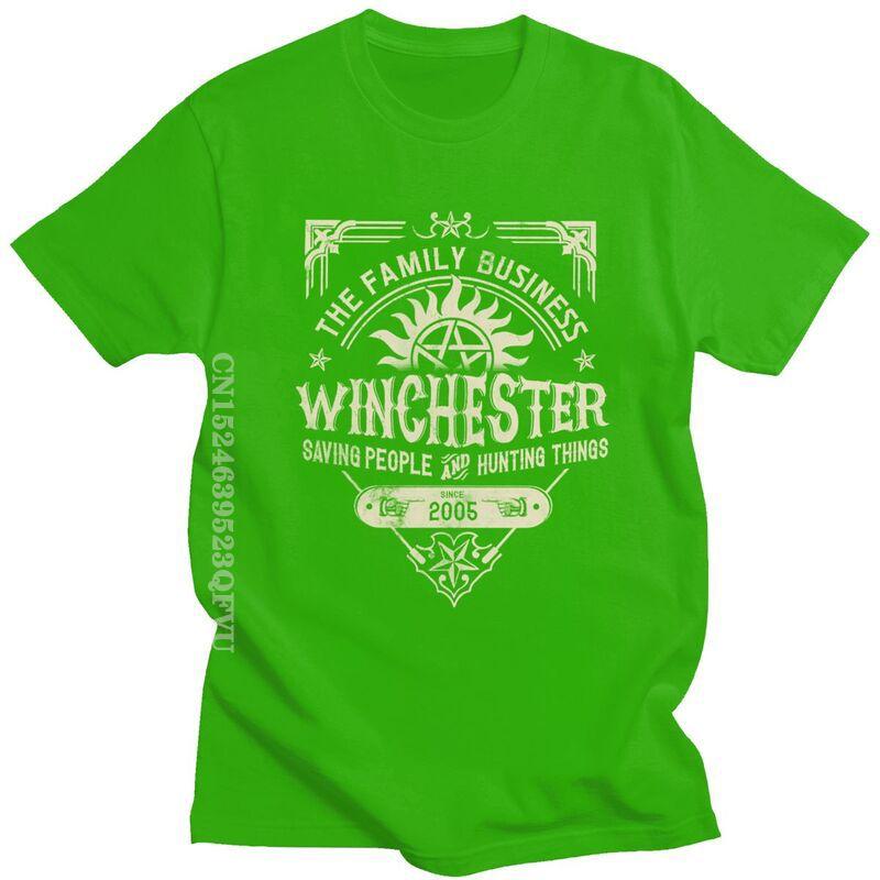 Winchester Brothers Business Tshirts Men Streetwear Men TV Supernatural T Shirt Kawaii Tee Tops Oversized Cotton Tshirt
