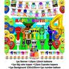 Hot Game-Incredibox Sprunki Kids Birthday Party Balloon Banner Background Cake Topper Decoration Baby Boy Party Supplies Gifts