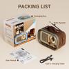 Retro Multifunctional Bluetooth Speaker with Radio, Portable Wireless Outdoor and Home Audio, Multi-band, Card Compatible.