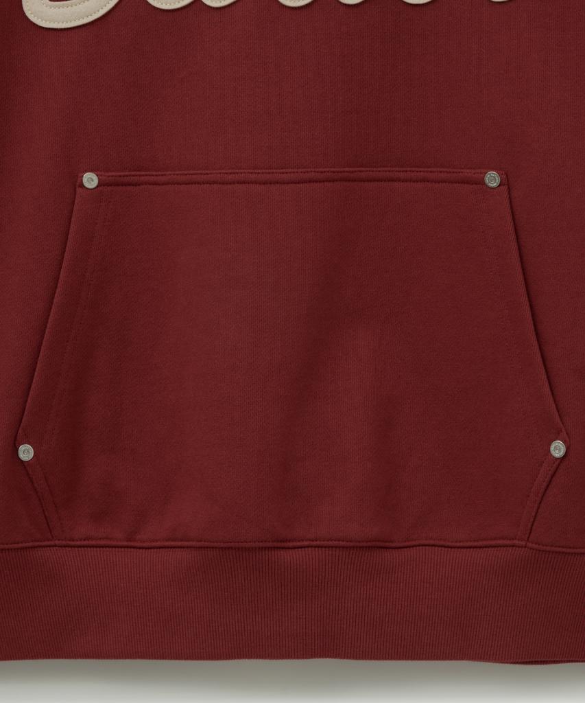 Lugo Applique Rivet Hood Burgundy