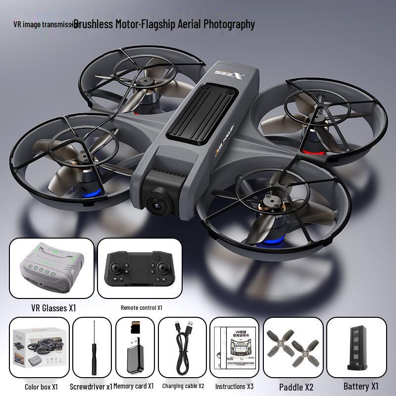 Cross X226VR Dual Image FPV Drone with Brushless Motors, Optical Flow Stability, and Aerial Photography Capability.