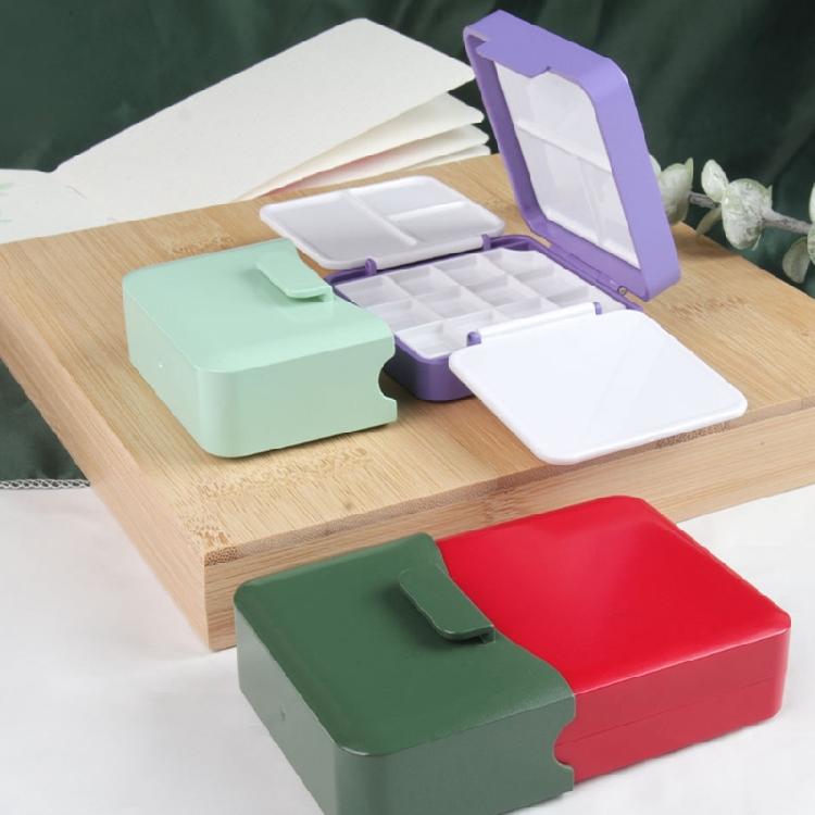 Empty Watercolor Palette, Watercolor Tins Box Palette Paint Case with Empty Pans, Paint Tray Palette Box for Watercolor