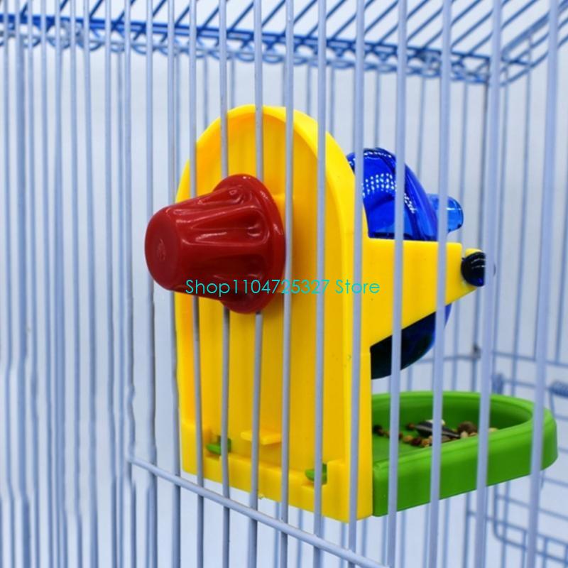 D8KF Pet Bird Feeder Parrot Feeding Eating Foraging Ball Feeding Chew Funny Interactive Toy
