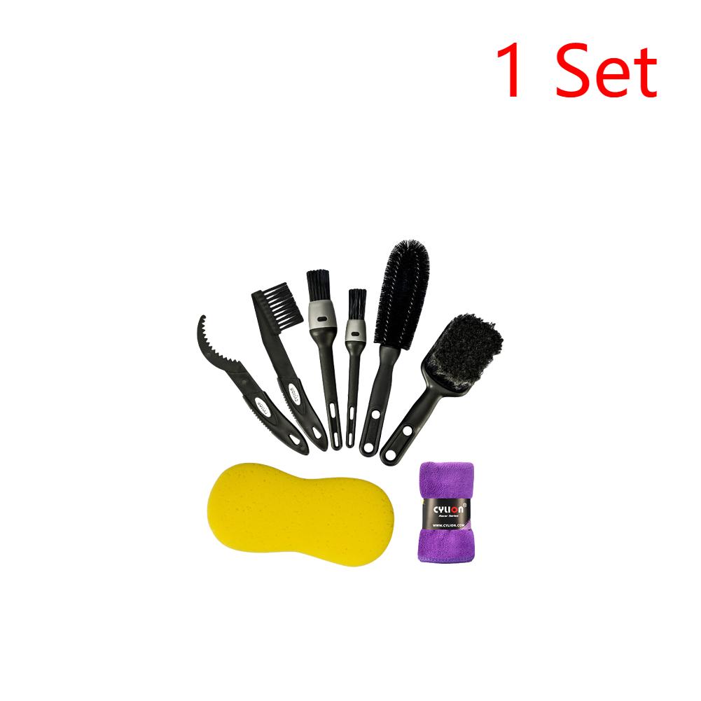 1-2 Set Ride Cleaning Kit 8 Pieces BICYCLE Bike Cleaning Tools Set Plastic PET for Mountain Road City BMX Folding Bike Motorbike
