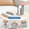 Mini Trash Can with Lid, Garbage Bin Brushed Stainless Steel Desk Trash Can for Bathroom, Office, Kitchen, Coffee Table