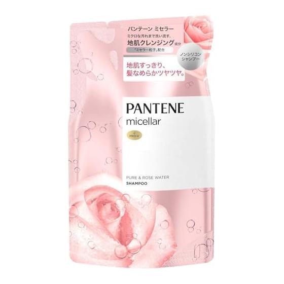 Pan Tene Micellar Non-Silicone Shampoo Refill 350mL Pure & Rose Water