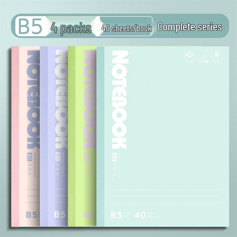 Vibrant Color Block A5/B5 Notebook - Ideal for Students, Soft Cover, No Ink Bleed, Smooth Writing
