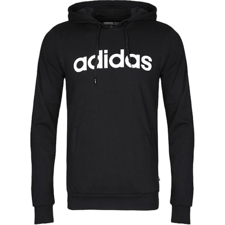 Adidas Neo Casual Fashion Hooded Pullover Long Sleeve Sweatshirt Men Sweatshirt Black CV7005