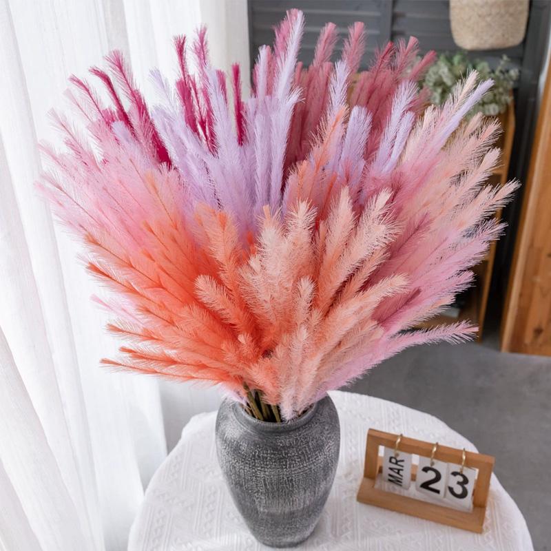 1 STK Flauschige Boho-Deko Kunstpflanze Hochzeitsfeier Pampasgras Künstliches Schilf Lang 77CM
