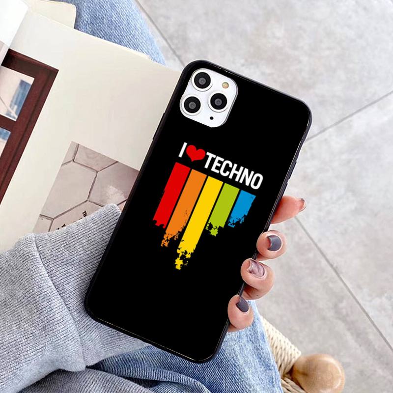 Techno Musik Handyhülle für iPhone 11 12 13 Mini Pro Max 8 7 6 6S Plus X 5 SE 2020 XR XS Funda Hülle