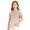 Girls' School Uniform T-Shirt with Gradient Print Casual Formal for Everyday Wear