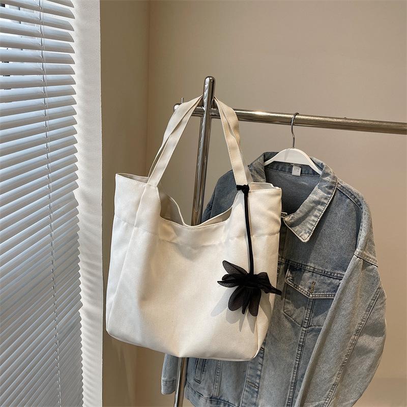 2025 Spring New Korean Version Casual Simple Large Capacity Tote Bag Light Commuting Lazy Wind Shoulder Women's Bag