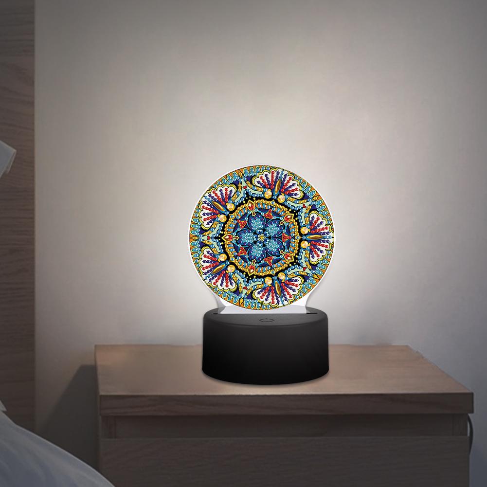 DIY Diamantmalerei Nachtlicht mit Werkzeugen Diamantmalerei Tischlampe Kunsthandwerk Heimdekoration für Schlafzimmer Dekoration Geschenke