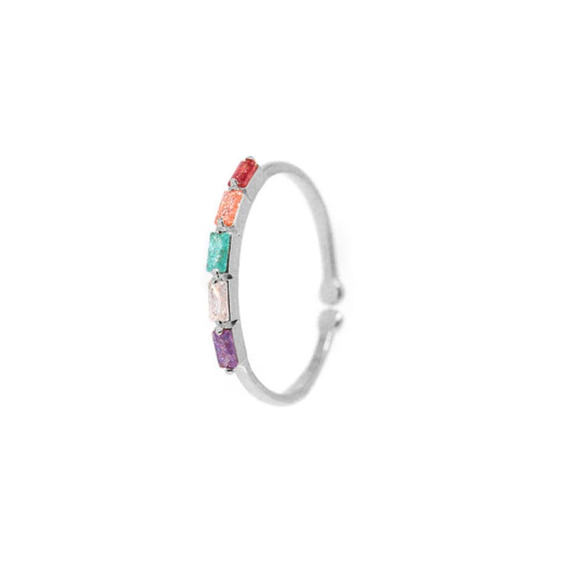 Shertz Color Cubic Combi Open Ring (14k)