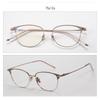 Women's Fashionable Pure Titanium Myopia Glasses Frame, Thin Eyebrow Design - Fits Prescription Lenses, Style 8125