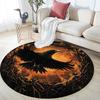 Crow,Round Area Rug,Carpet Rug for Living Room Bedroom Sofa Playroom Decor,Non-slip Floor Mat