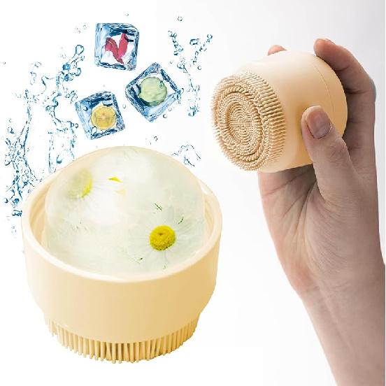 Ice Roller for Face and Silicone Face Scrubber, Facial Beauty Ice Roller Skin Care Tools, Ice Facial Cube, Eye Face Massage Tool, Silicone Ice Mold